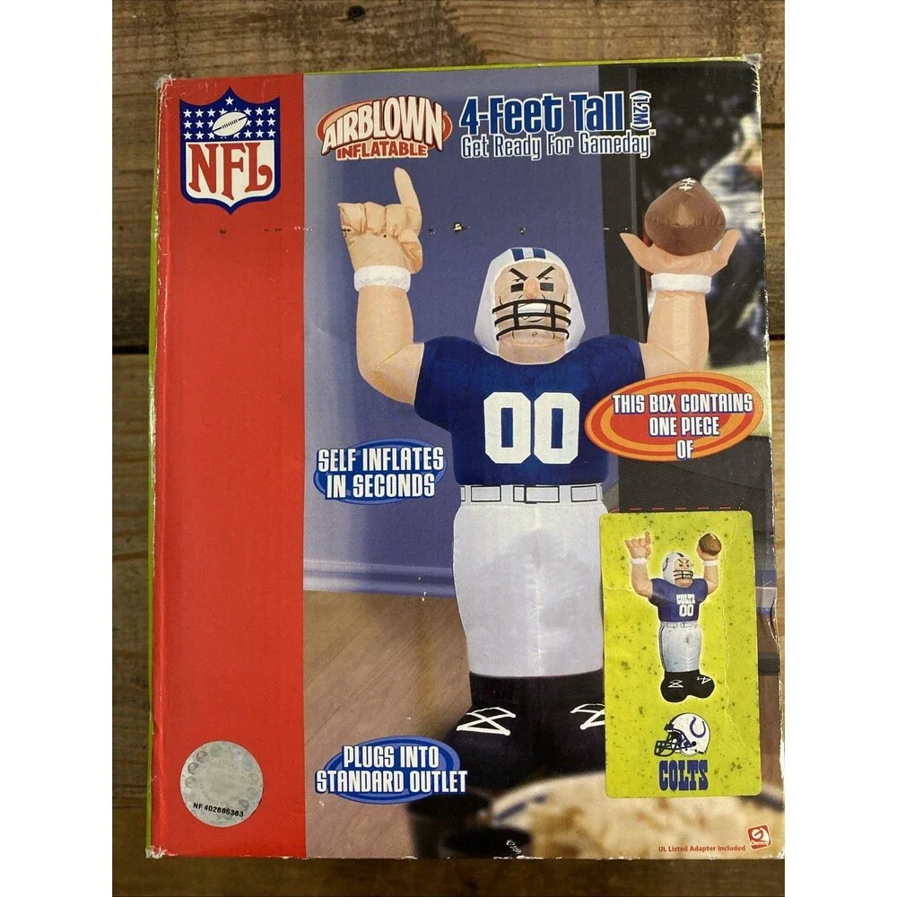 GEMMY NFL Indianapolis Colts 4' Feet Airblown Inflatable Football Player